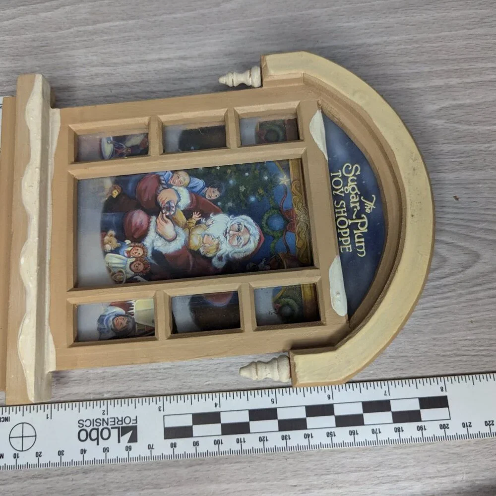The Sugar Plum Toy Shoppe Christmas Window Wall Hanging Christmas Decoration
